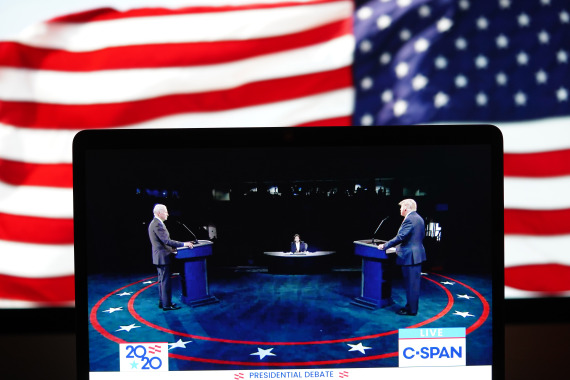 2020年时，拜登与特朗普的电视辩论一度出现十分混乱的情形。新华社资料